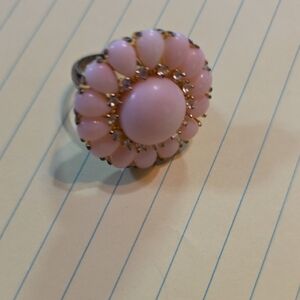 Elegant Pink Floral Ring (Carol Brodie)